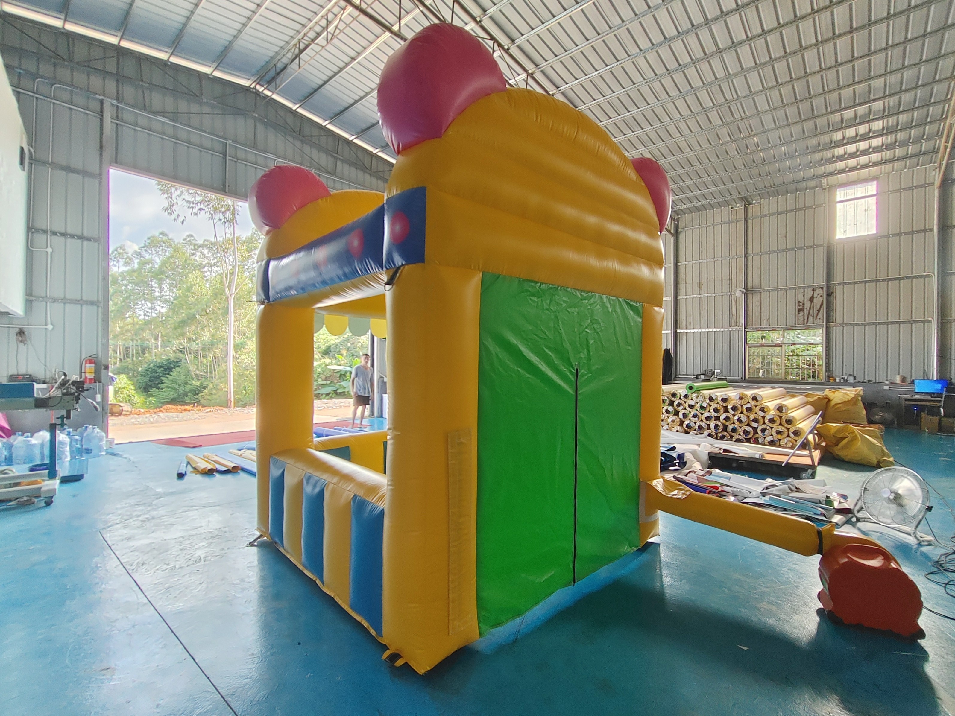 Commercial Inflatable Ticket Kiosk Inflatable Playground Ticket Selling Tent Advertising Signs For Party Outdoor
