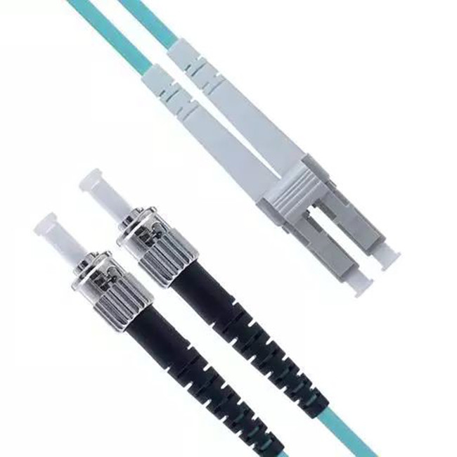 LC - ST Fiber Optic Patch Cord Duplex UPC APC 2.0mm PVC OM3 Blue