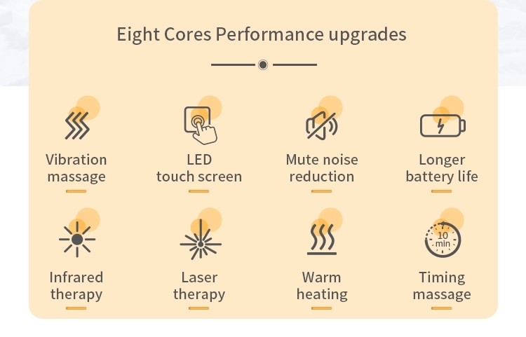 Rechargeable Heated Vibration Knee Massager Arthritis Knee Infrared Therapy 3000mAh
