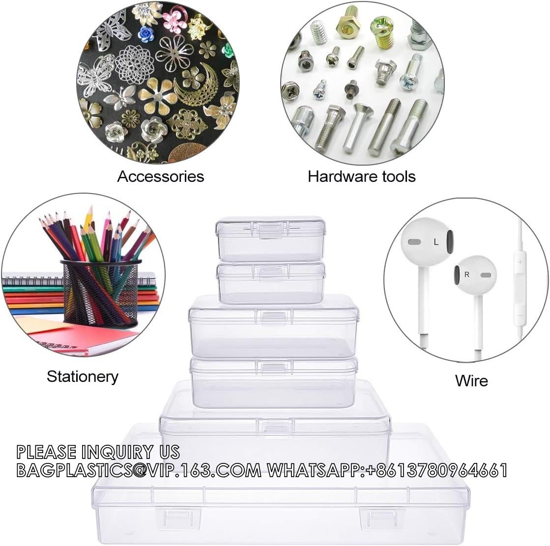 Storage Containers Rectangular Empty Small Plastic Containers For Small Items Art Craft Jewelry Projects