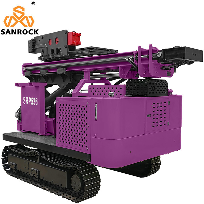 Solar Hydraulic Press Pile Driving Equipment Screw Pile Ramming Machine
