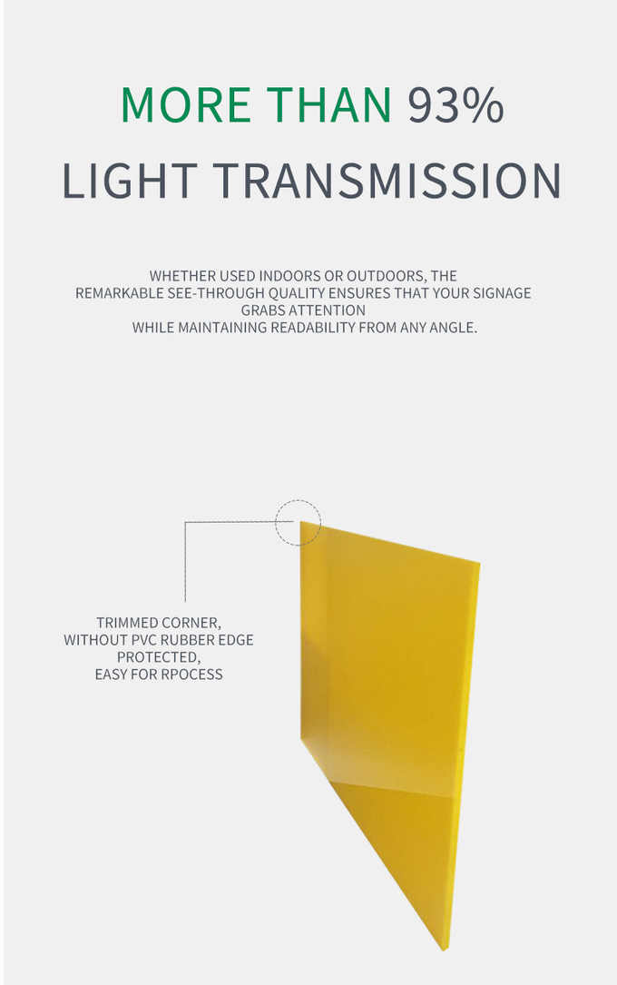 Laser Cut Engrave Thick Glossy Opaque Yellow Cast Lucite Acrylic Sheet Customized