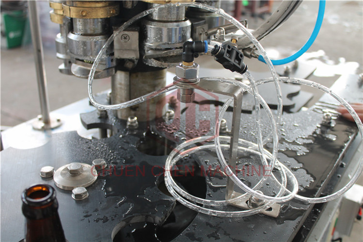 370ML Glass Bottle Beer Bottle Filling Machine Capping With Pull Crown Cap