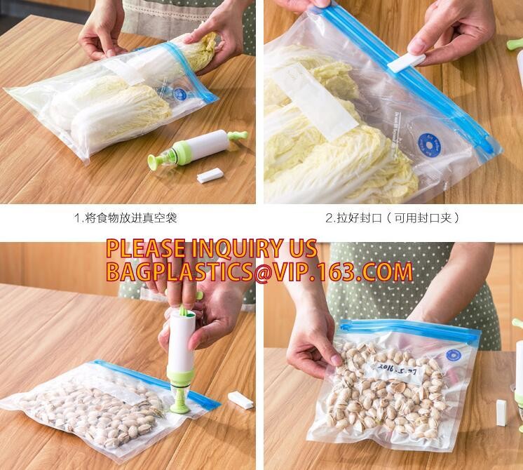 vacuum sealer storage bag Heat seal laminated transparent vacuum plastic food packing bags for sausage, BAGPLASTICS. BAG