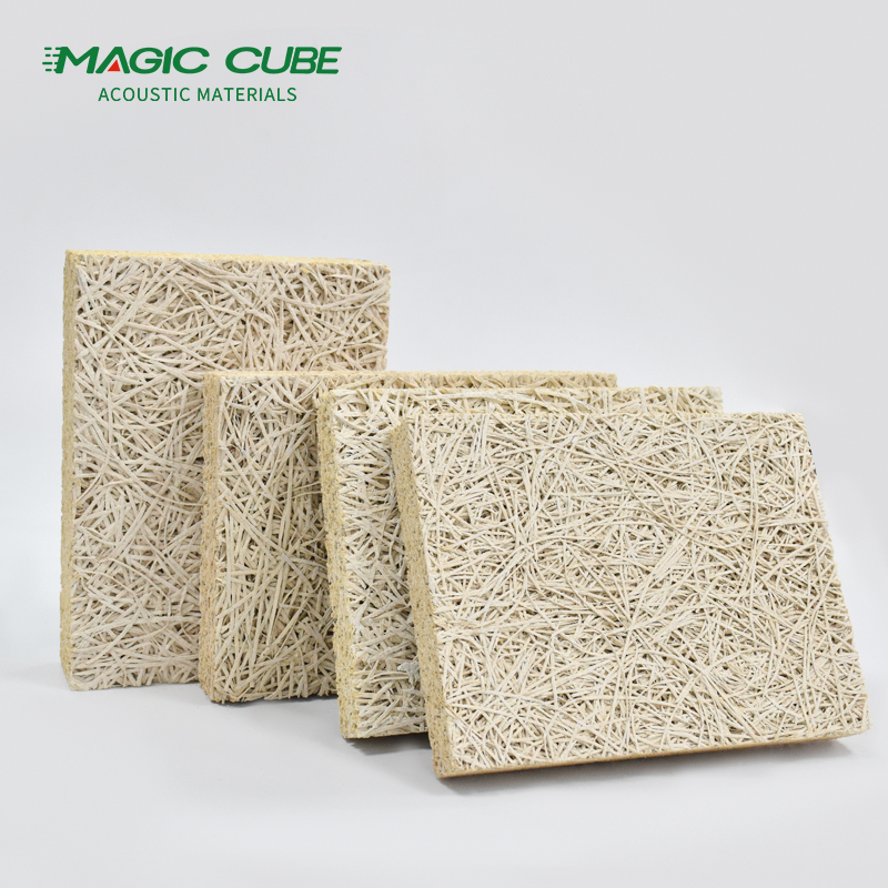 Rectangle Wood Wool Acoustic Panel 15mm Thickness For Acoustic Ceiling