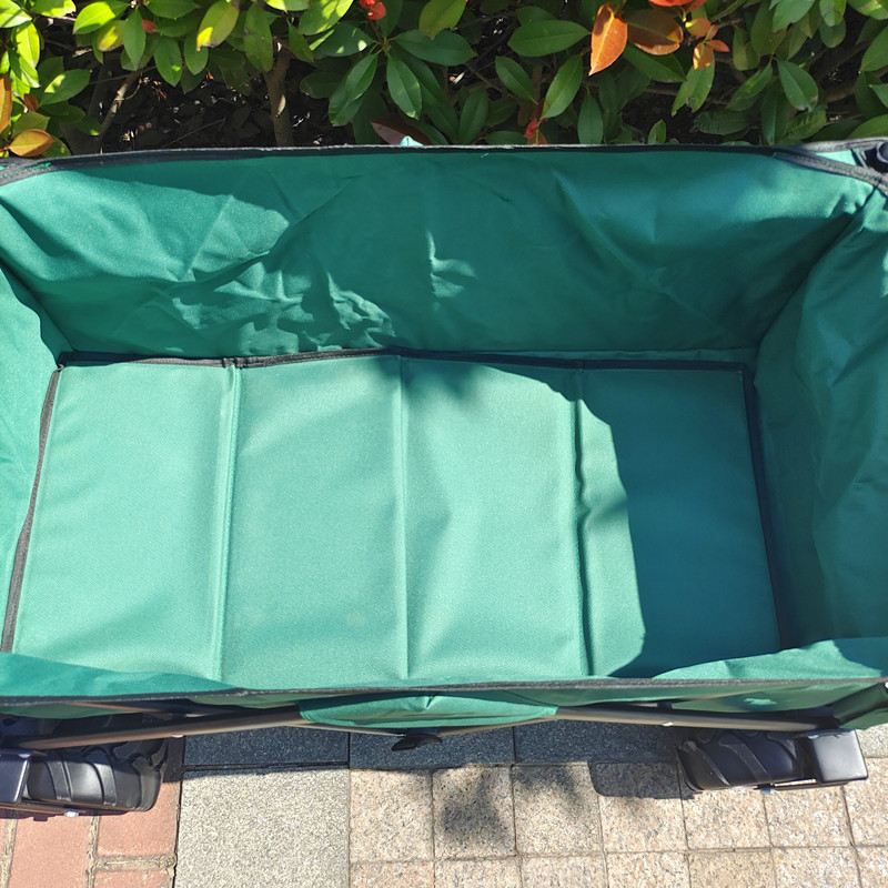 Collapsible Wide PU Wheels Beach Folding Wagon Stretchable Handle Picnic Camping Cart