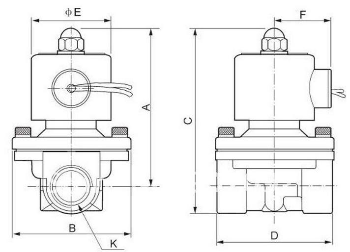 UNID 2S500-50 Water Solenoid Valve 2'' Stainless Steel & FKM Seal