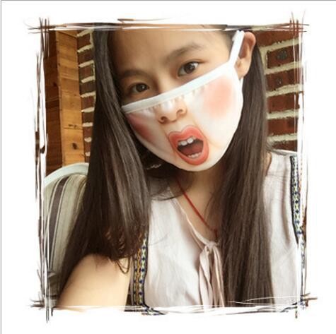 China hot 3D printing funny cotton face mask