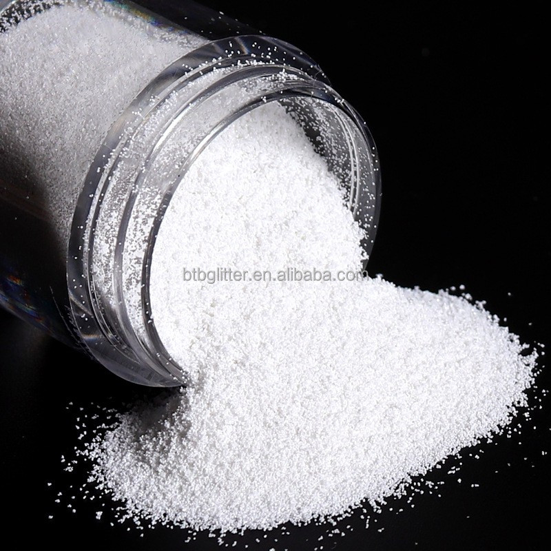 OEM Yes 10ml Bottle Winter Nail Art White Glitter Transparency Glitter DIY Nail Shine Glitter Dust Powder