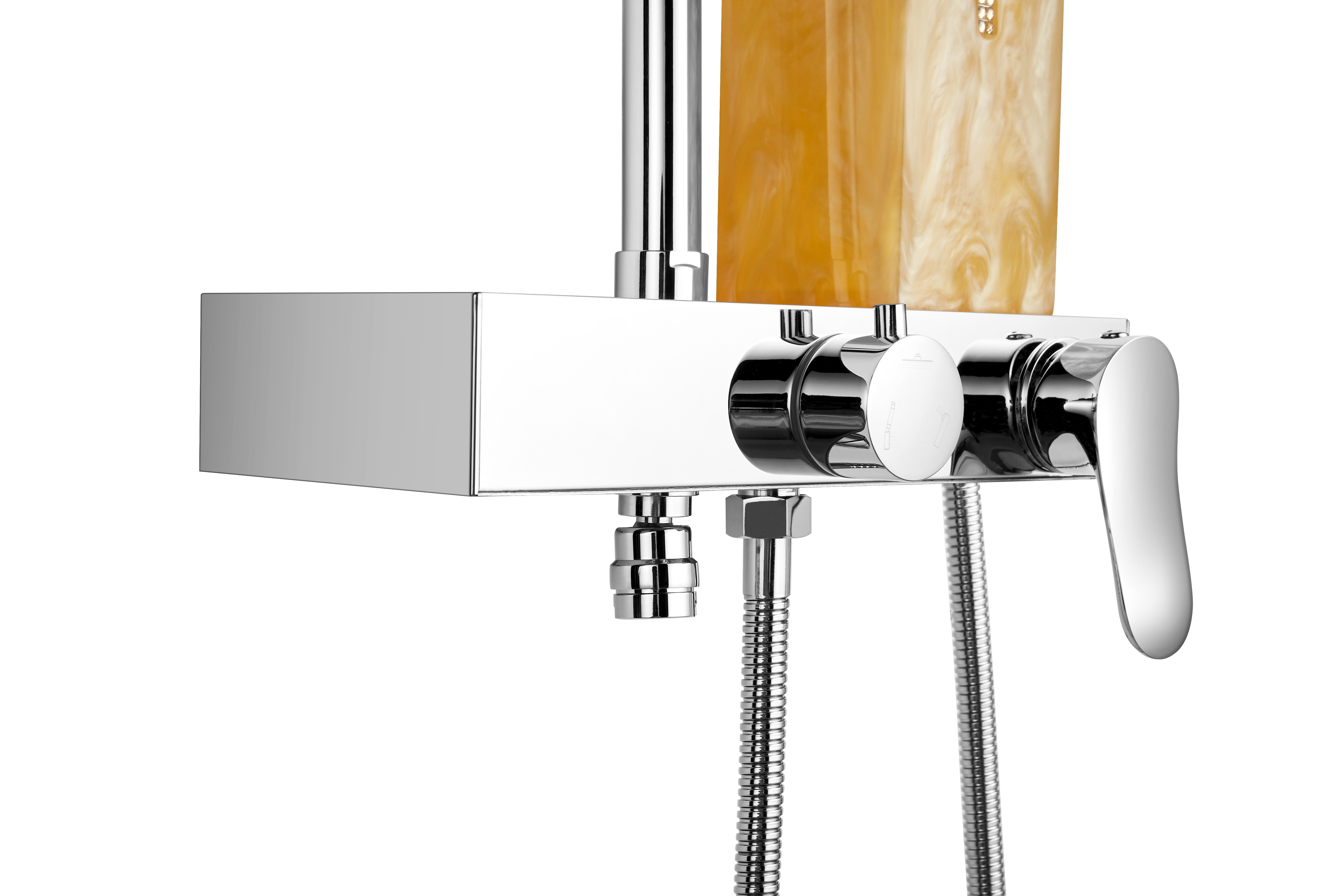 PSON Bathroom Stainless Steel Shower Set Polishing Brushed