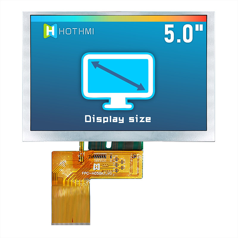 5.0 Inch 800x480 Display IPS Sunlight Readable Monitors TFT LCD Display Manufacturer