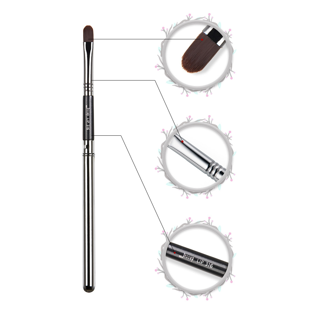Jessup Synthetic Makeup Brushes Set Retractable For Lip