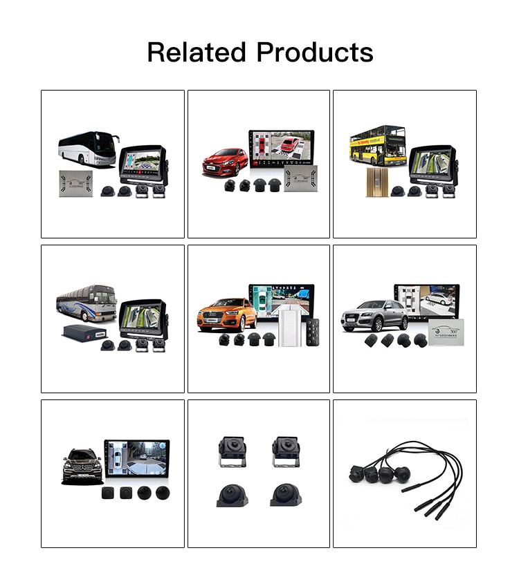 170deg IP68 1080P Reverse Camera Automotive Security Camera Bird View System