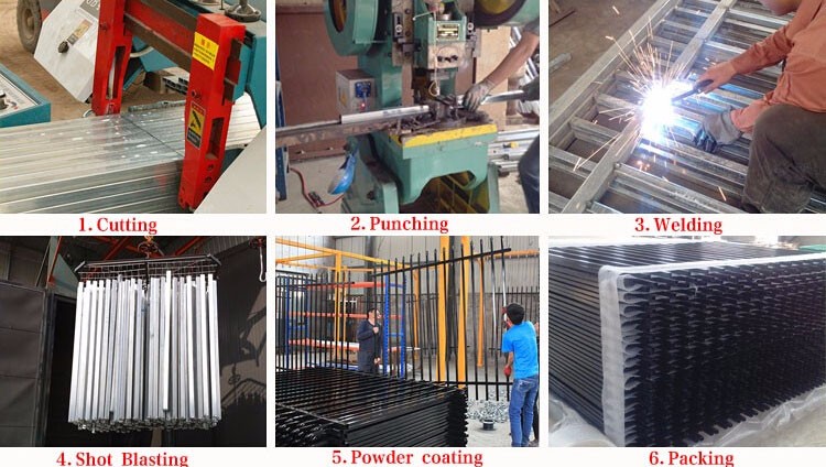 Tubular Steel Fencing Panels 2000mm Height come with 32mmx32mm tubing vertical 19x25mm