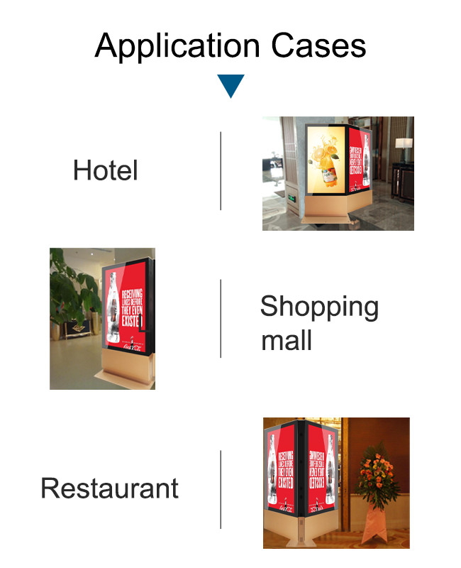 75 inch Dual sided digital kiosk display for retail exhibition hall restaurant multi screens HD screen