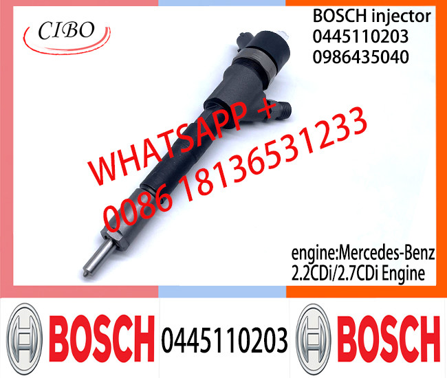 BOSCH Common fuel Injector 0445110203 0445110204 0986435040 0986435047 0986435048 for Mercedes-Benz 2.2CDi/2.7CDi