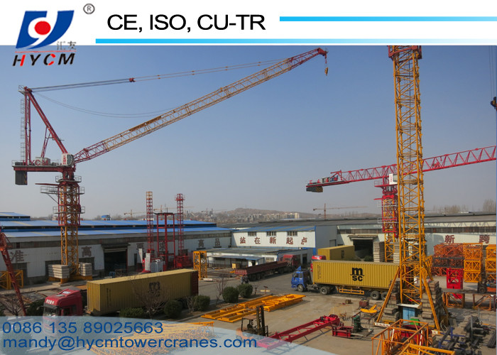 6t QTD120-3515 Luffing Jib Tower Crane 35m Long Lifting Boom 1.5t Tip Load