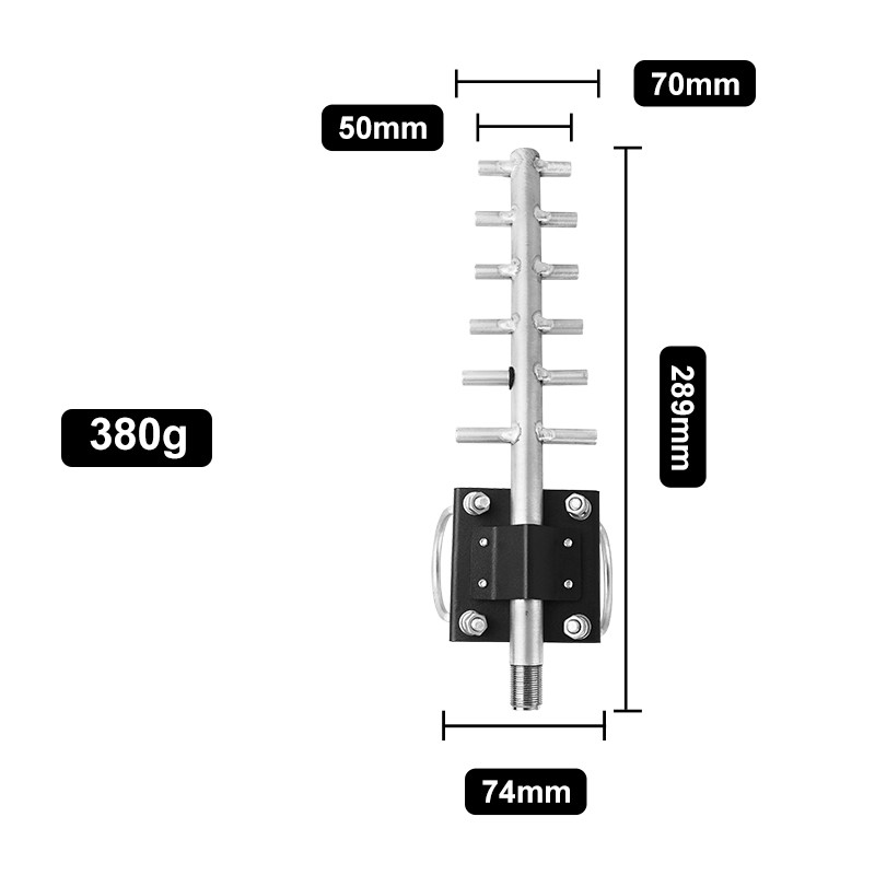 High Gain 12dBi Signal Blocker Tiny Size 50W Yagi Antenna 1100-1300MHz