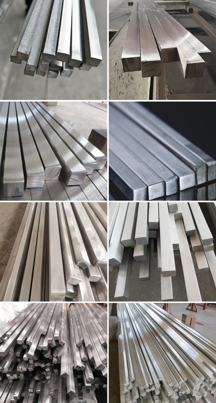 AISI 301 Square Bar Stainless Steel for Tolerance ±1% and Surface Finish 2B BA 2D 2BB of 200 300 400 500 600 Series