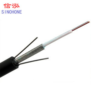 2-12 Core Outdoor Fiber Optic Cable Light Weight Water Blocking Material