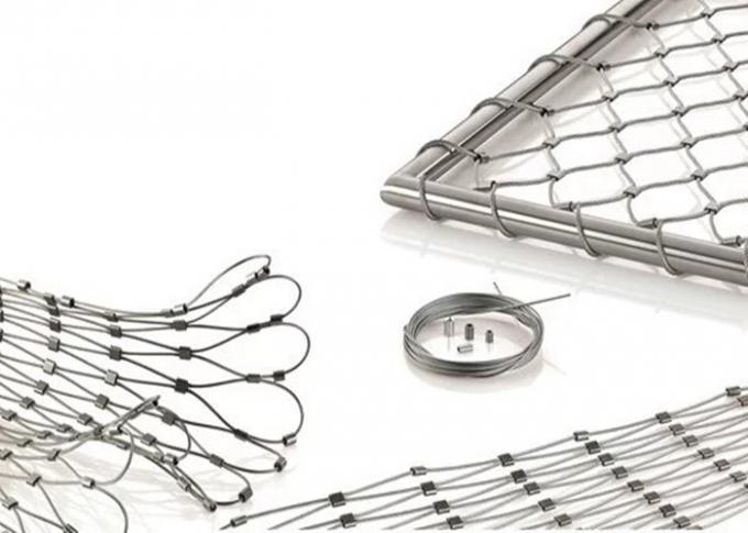 Staircase Infill Balustrade Safety Netting Exterior / Interior Decorative Cable Mesh