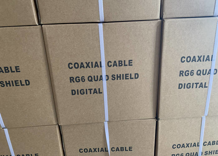 Rg6u Quad Shield 75 Ohm Coaxial Cable Double AL Braid CATV Cable 120dB