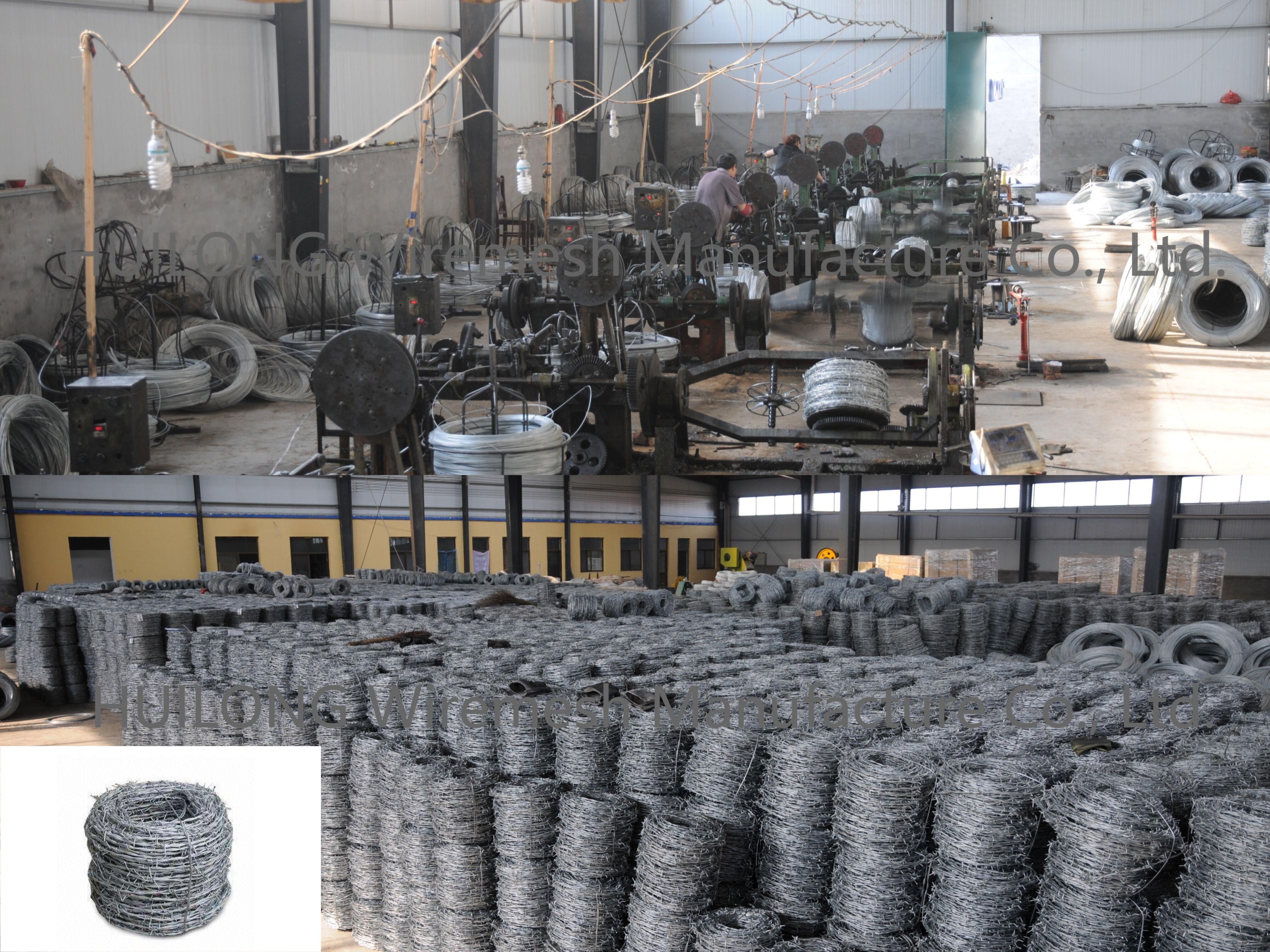 4 Point Galvanized Barbed Wire 5 Inch Spacing 25KG High Tensile Strength