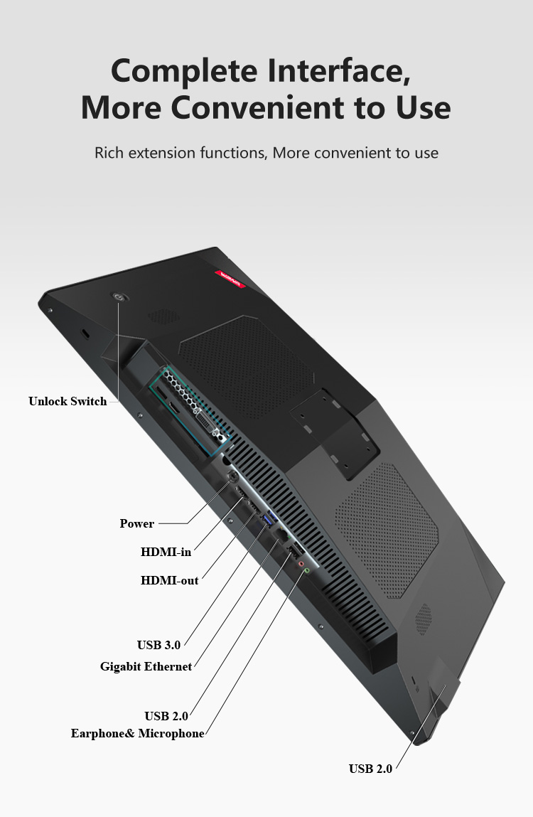 175° Vertical Viewing Angle All-in-One PC Computer Set Remote Desktop Mini Gaming PC