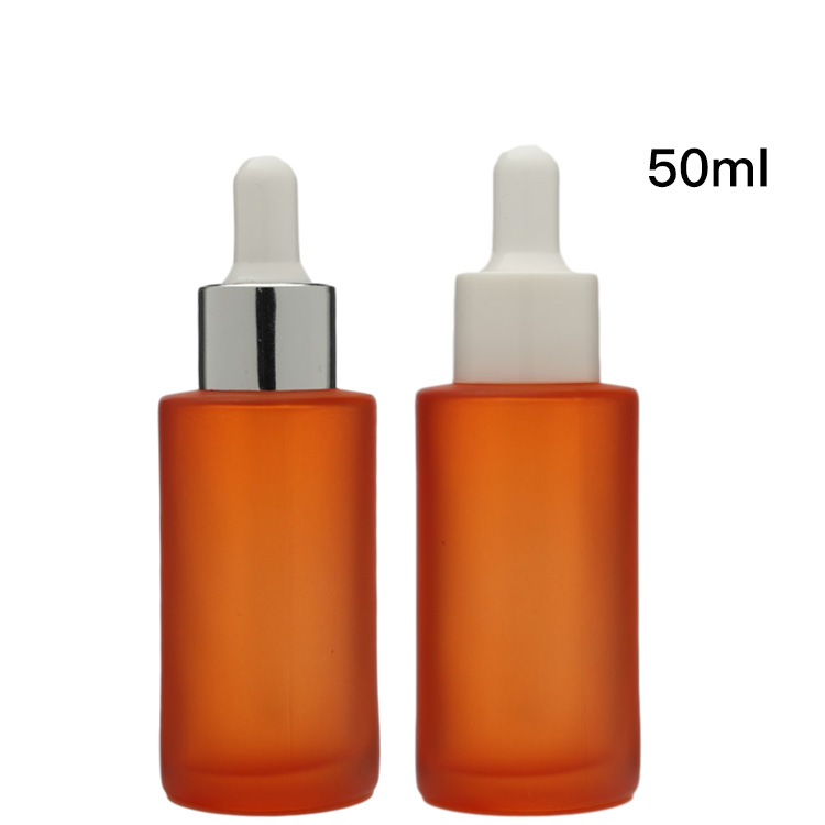 MSDS Serum Dropper Bottles square Shape Matte 30ml 50ml 100ml matte white Glass Bottles