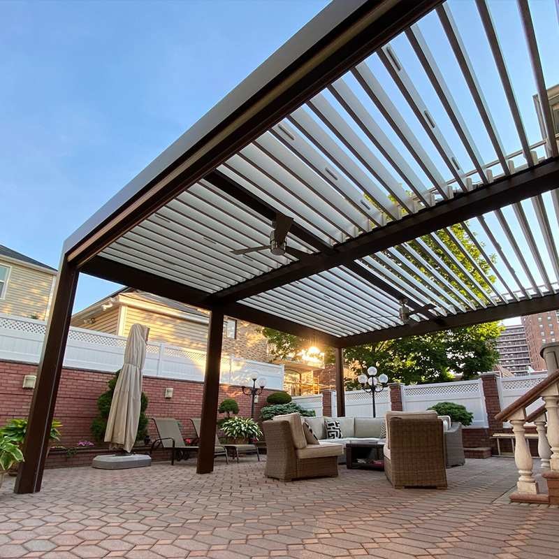 Aluminum Louvered Pergola Adjustable Louvered Hardtop Pergola Motorized Louvered Pergola