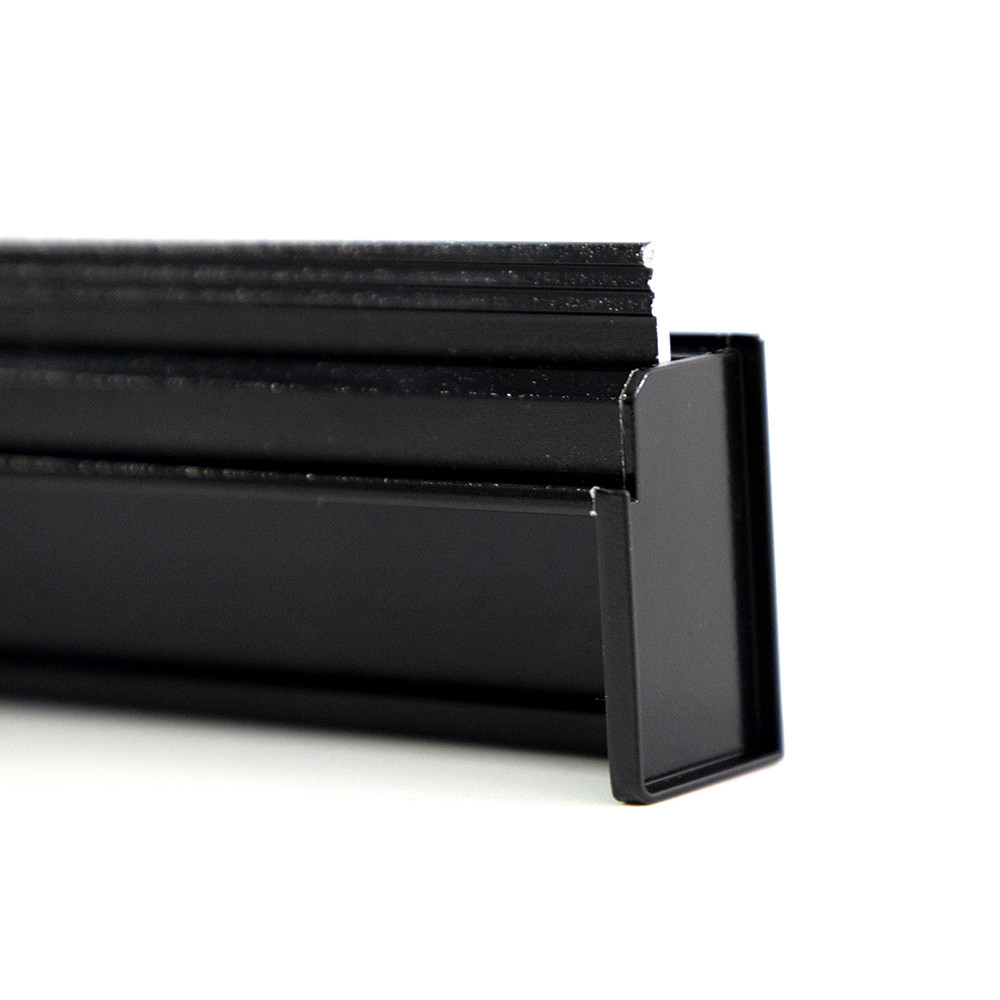 Cabinet Square Hidden Pull Handles Black 18mm Thickness for Living Room