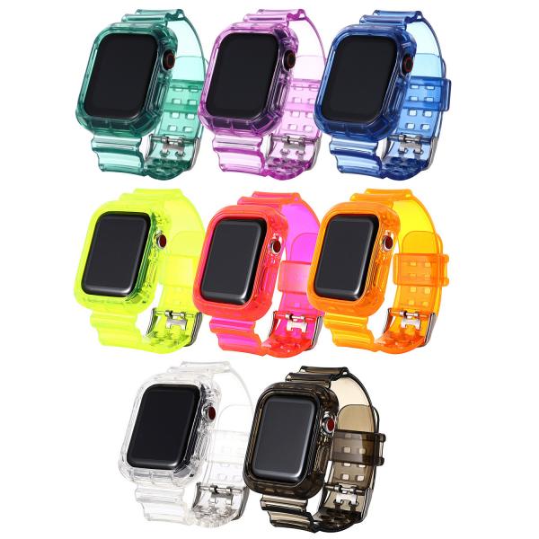 Light Weight Smart Watch Replacement Bands TPU Neon Color Anti Shock For Iwatch
