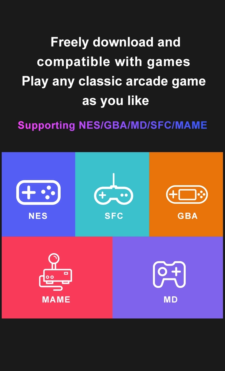2021 Gift TV video 5 Emulator Sup Console Game Controller Joystick Portable Video Game Console Portable Video Handheld Box
