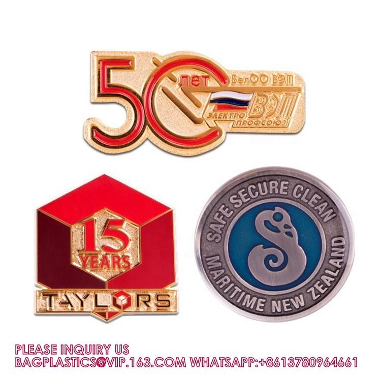 Wholesale Online Unique Bulk Company Corporate School Logo Security Soft Hard Quality Pin Metal Custom Badge
