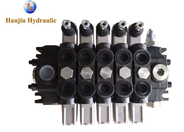 2 Spool Hydraulic Joystick Control Valve 11gpm , Double Acting Cylinder