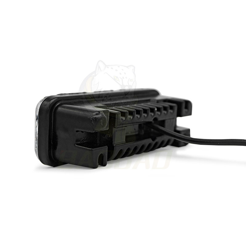 3 Beam Aluminum Red Blue Flash Universal Motorcycle LED Work Light Car Light