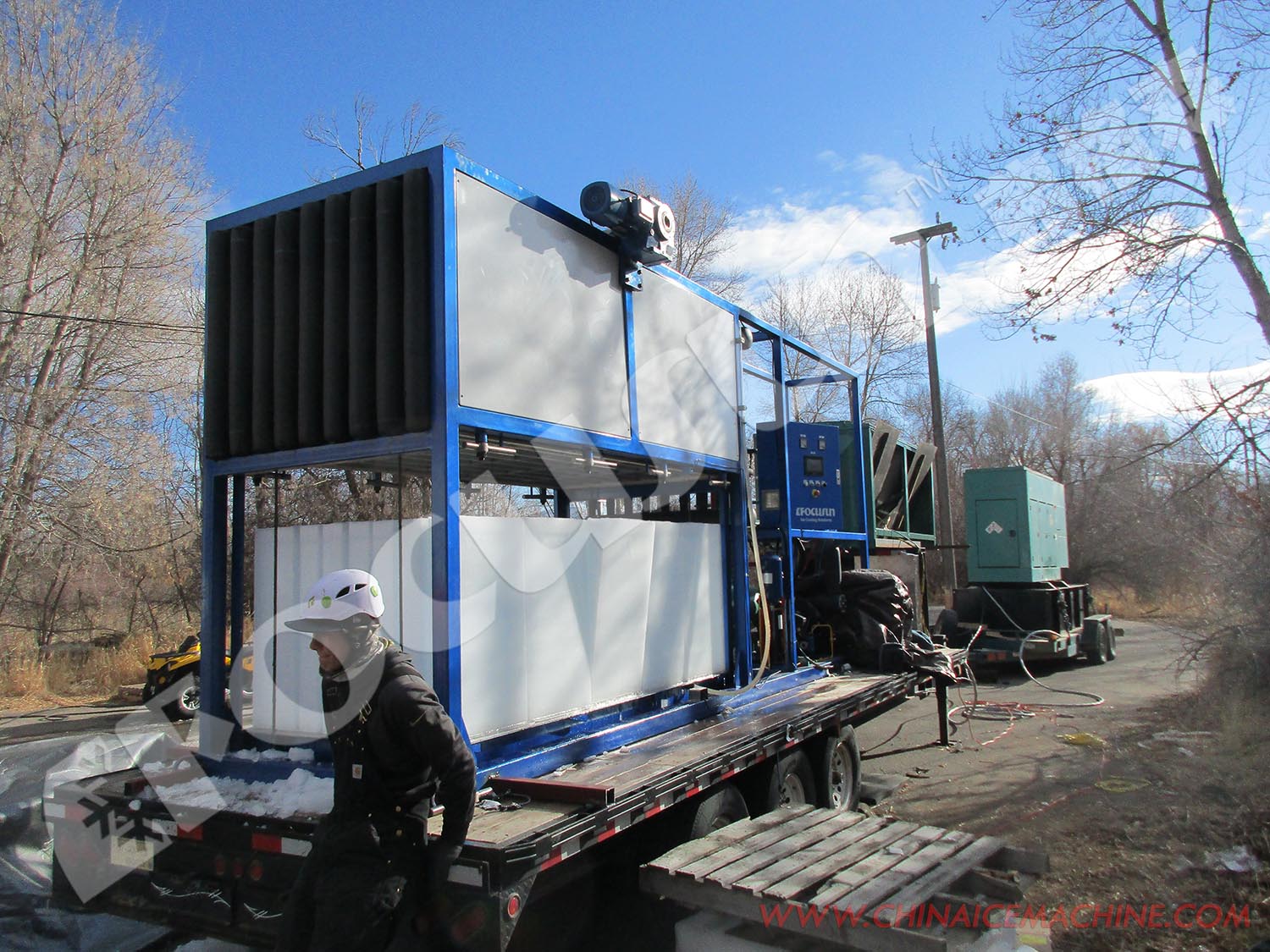 6-tonne Capacity Ice Block Machine for Bar or Block Ice in Sur Commande Dimensions