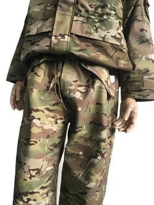 Outdoor Fleece Tactical Military Jacket and Pants With Hood Waterproof Laminated Fabric