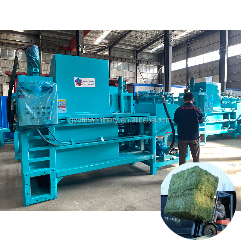 2024 Automatic Horizontal Hydraulic Straw Hays Silage Grass Baler Machine with Design