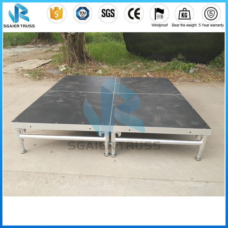Stage Church Light Aluminum Work Folding Stage Plywood Stage Decoration For Hotel And Training Centre