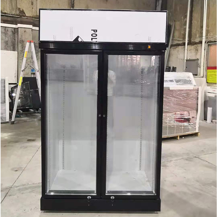 SABER 1000L Two Upright Glass Door Fridge Embraco Compressor