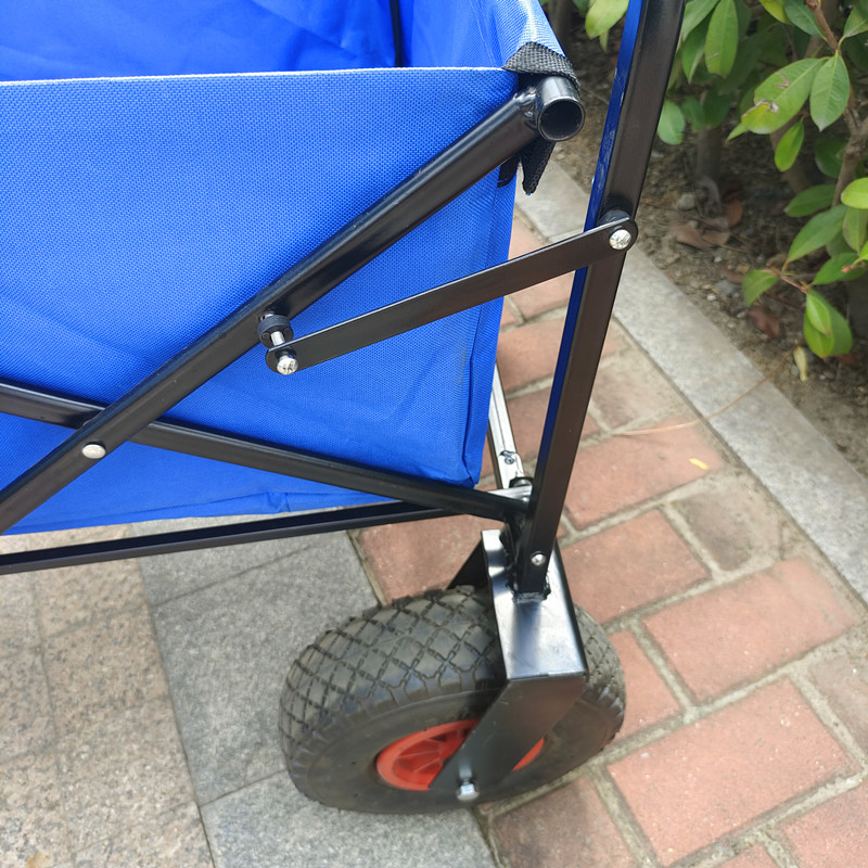Adjustable Handle Collapsible Utility Beach Cart 3.00-4 Wheels Tools Trolley Folding Wagon