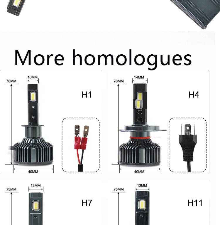 F5 Faro Focos H7 White Headlight Bulbs H4 Lamp 110W High Power Led Head