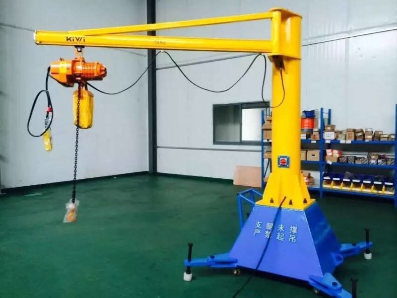 380V 50HZ Flexible Adaptable Traveling Jib Crane 0.5 Ton To 2 Ton Floor Mounted Crane