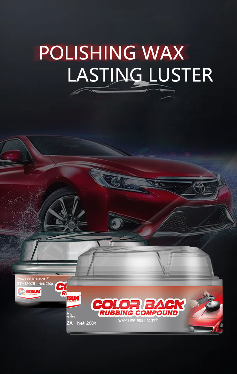 Color Back Car Care Paint Rubbing Compound For Headlights Water Based OEM