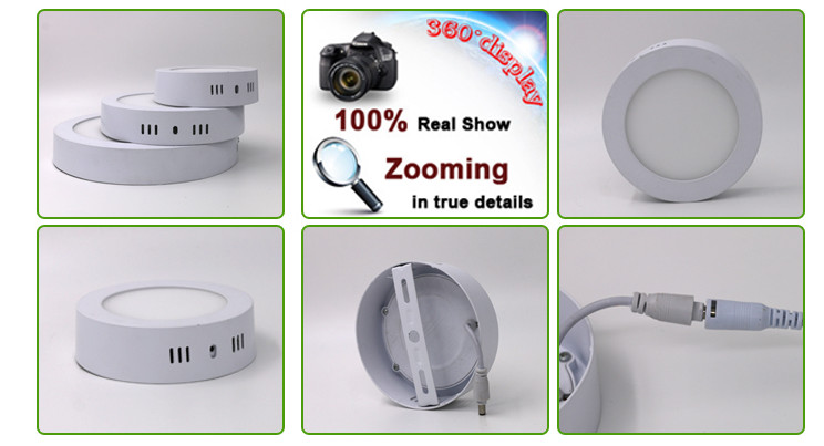 High Lumen Round Emergency Led Downlight 18 Watt Surface Mounting