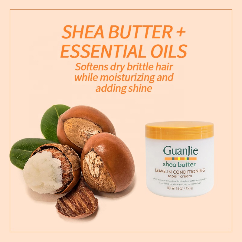 Leave-in Conditioning Argan Oil and Shea Butter Hair Repair Cream for Deep Penetration