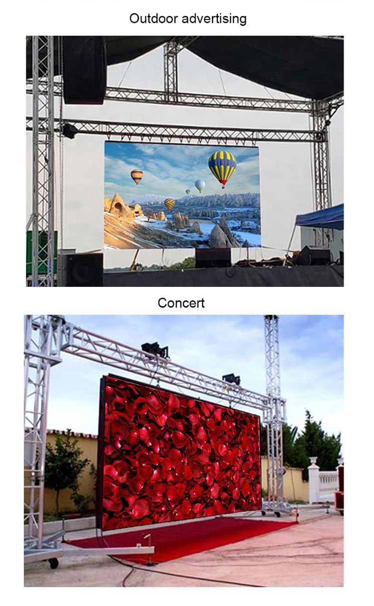 1/8 Scan Full Color Rental P4 Outdoor LED Screen Panel