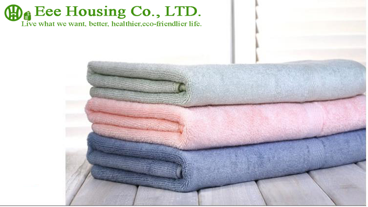 100% Plain Bamboo Fiber Tower, Eco-friendly and Anti-Bacterial, 34cm*76cm,Blue/ Green/Pink/ khaki