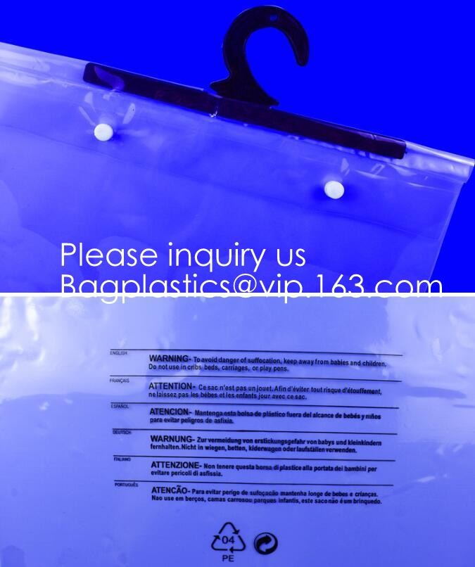Frosted k bag EVA PVC hanger bag for clothes,EVA frost drawstring bag, Frosted Plastic EVA Garment Packing Bag zip